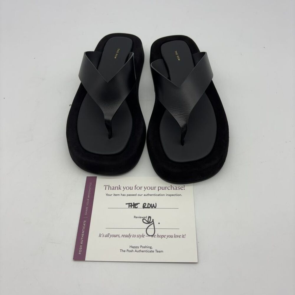 The Row GINZA Leather Sandals - Picture 4 of 4